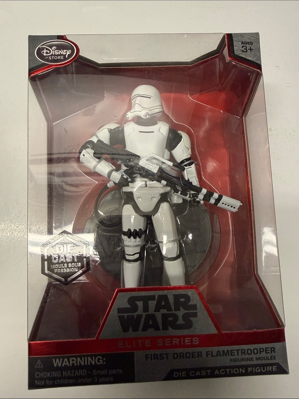 Disney First Order Flametrooper Figure - White, Black & Red Packaging